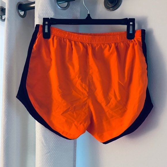 Nike Bright Orange Running Shorts with Black and Dark Purple Accents - Picture 3 of 6